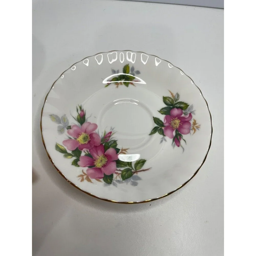 Royal Albert Prairie Rose Bone China Tea Cup & Saucer England Pink Floral